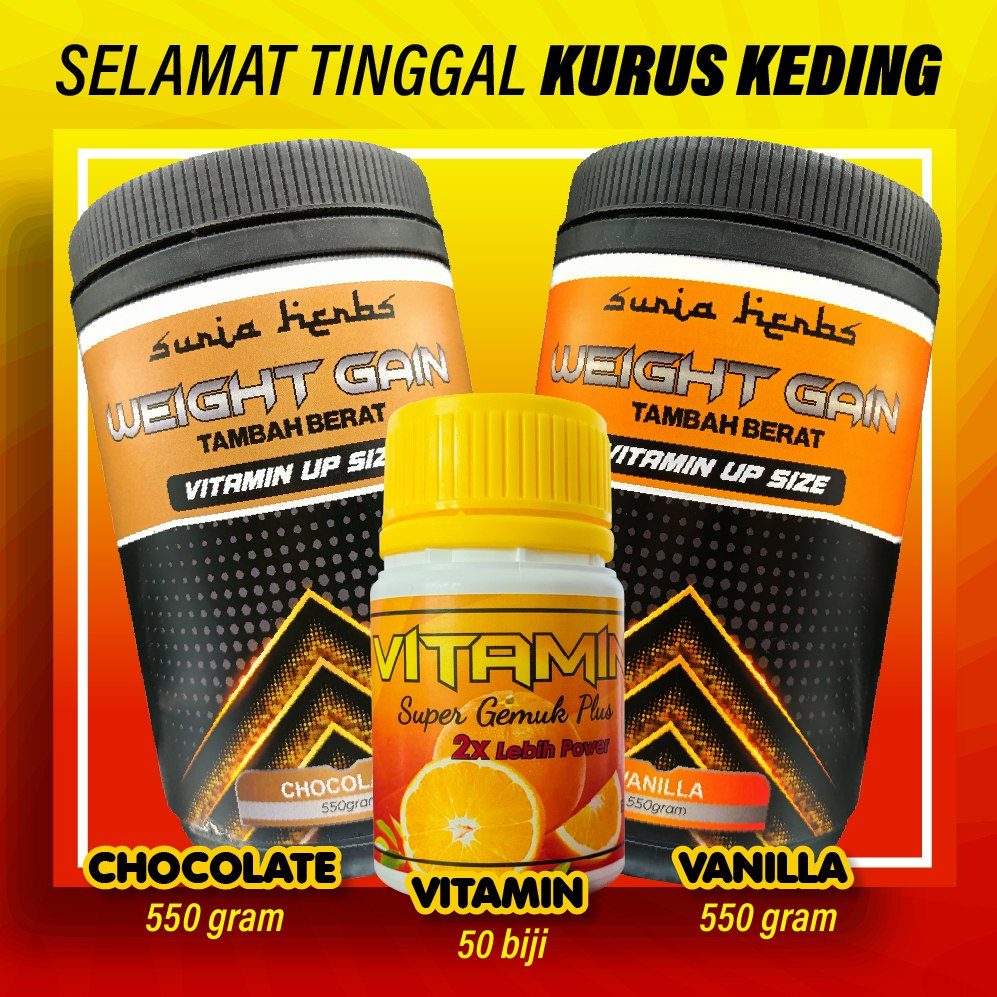 Vitamin Gemuk Weight Gain Up Size Original Shopee Malaysia