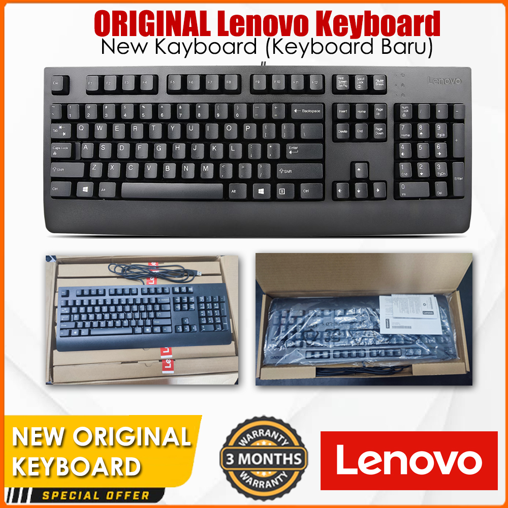 Original Lenovo New Keyboard Baru Usb Keyboard Model Lenovo