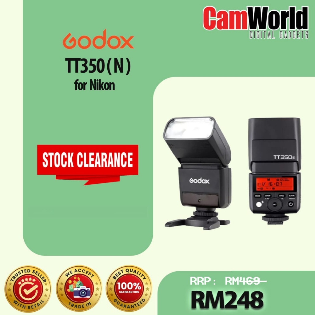 Godox TT350 Mini Thinklite TTL Flash NIKON MOUNT Shopee Malaysia