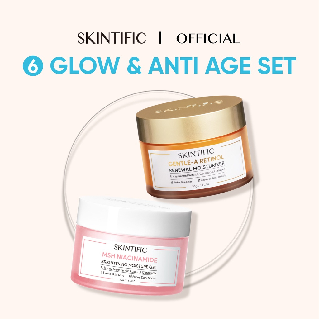 SKINTIFIC 2pcs Cream Paket Skincare MSH Niacinamide Moisture 5X