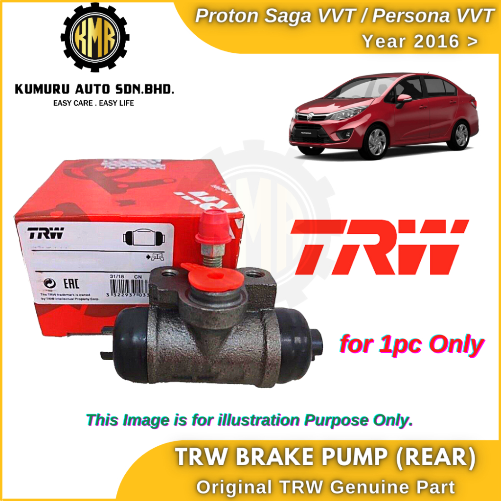 Pc Trw Wheel Brake Cylinder Rear Brake Pump Proton Persona Vvt Saga