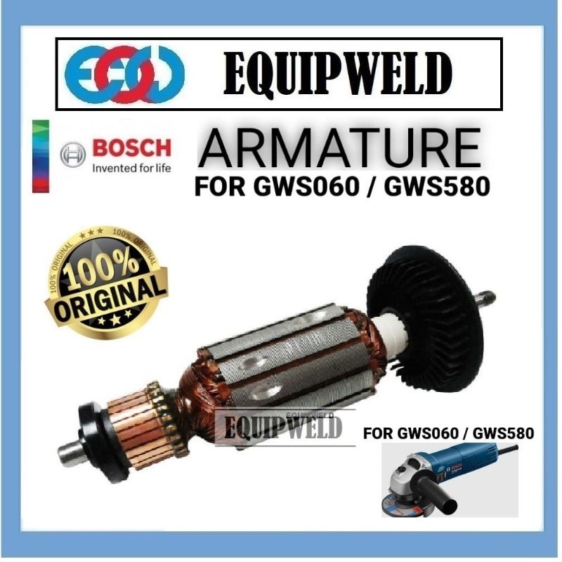 SPARE PART BOSCH ARMATURE FOR GWS060 GWS580 4 ANGLE GRINDER 100MM