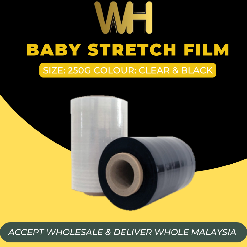 BABY ROLL STRETCH FILM 100MM X 250G CLEAR BLACK Shopee Malaysia