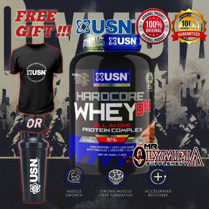 Usn Hardcore Whey Gh Kg Free Gift Halal Whey Protein Lean