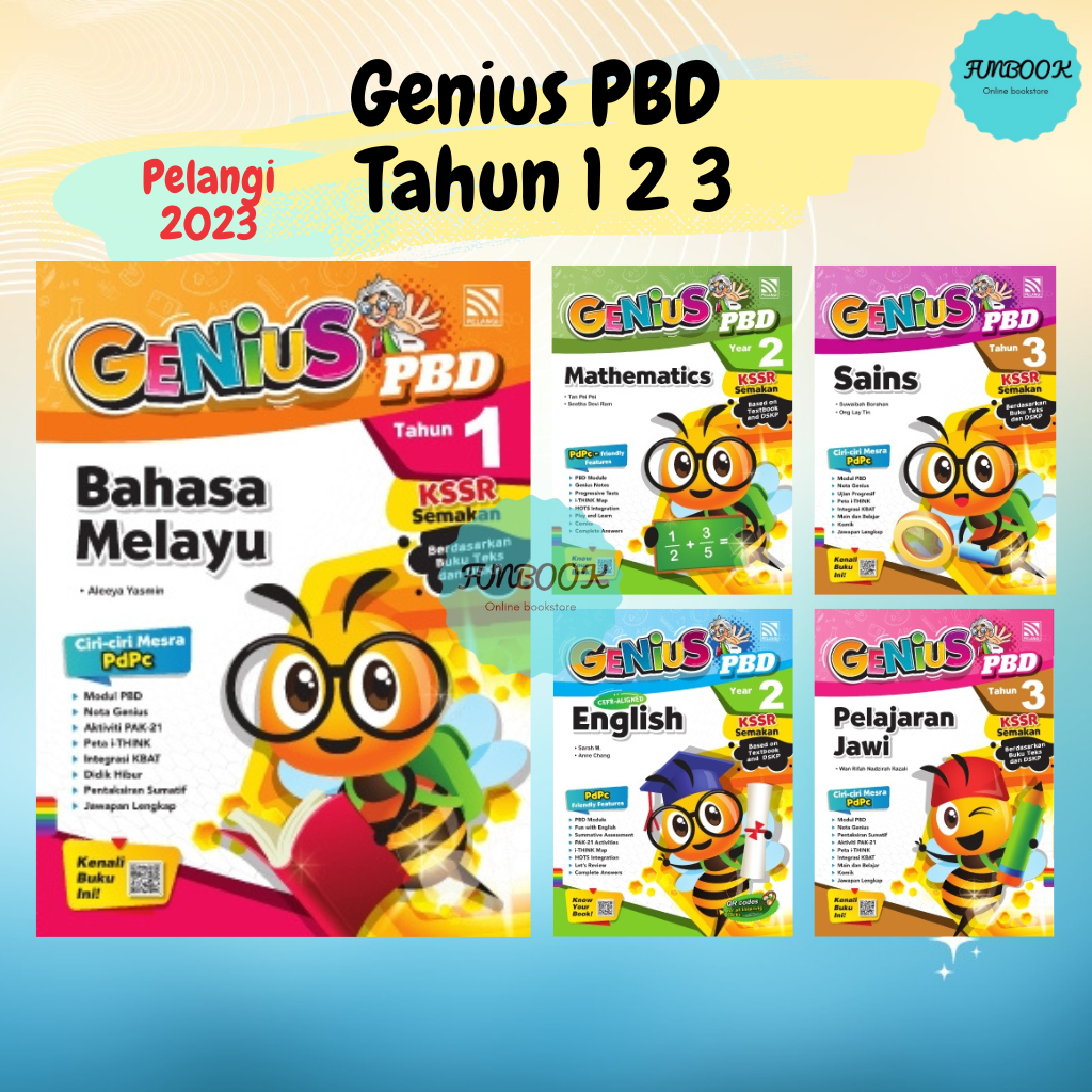 FUNBOOK Buku Latihan Genius PBD Tahun 1 2 3 Sekolah Rendah Ujian