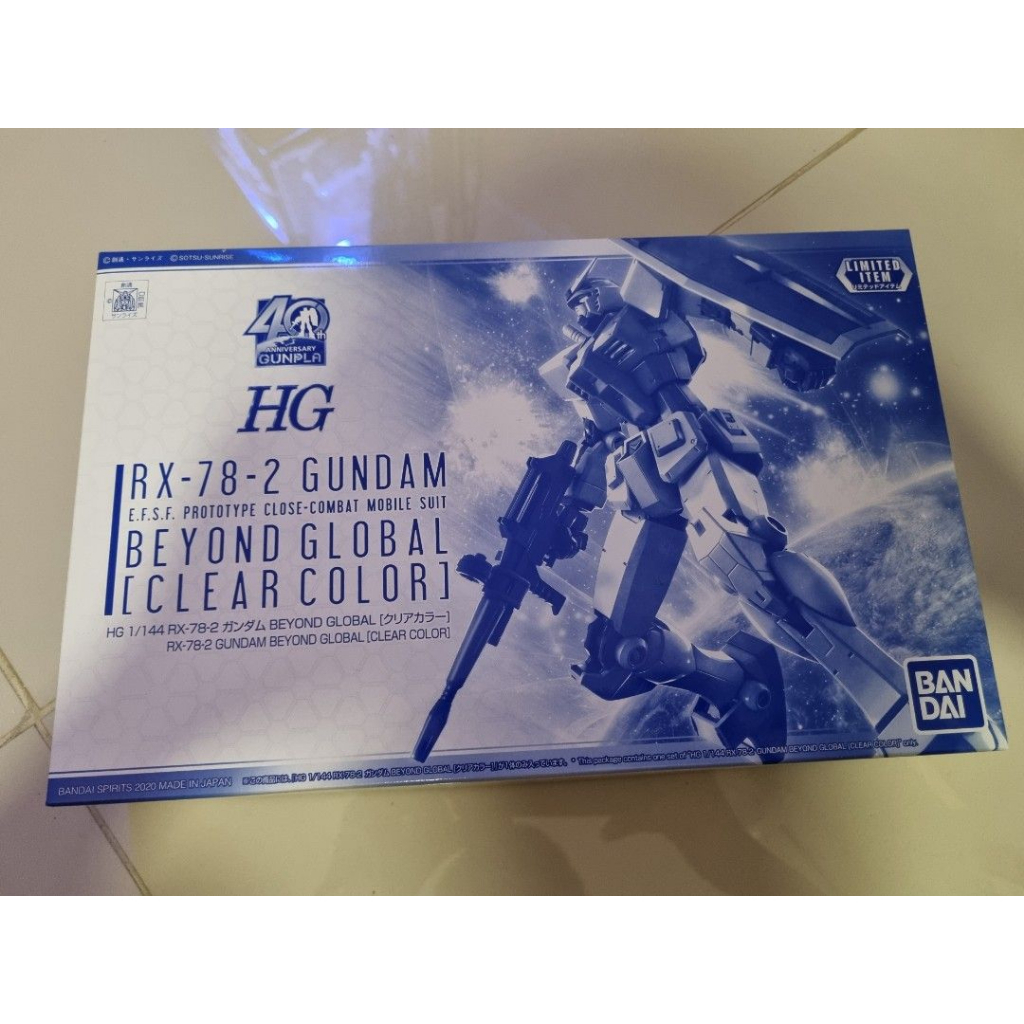 READY STOCK Premium Bandai HG 1 144 RX 78 2 Beyond Global Clear