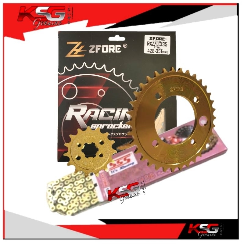 Zfore Racing Sprocket Set Sss Chain Gold Rantai Gs Hsb Rxz