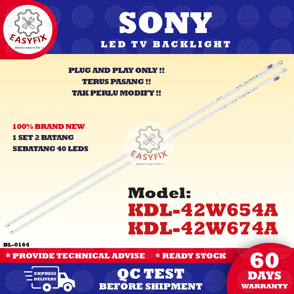 KDL 42W654A KDL 42W674A SONY 42 INCH LED TV BACKLIGHT LAMPU TV 42