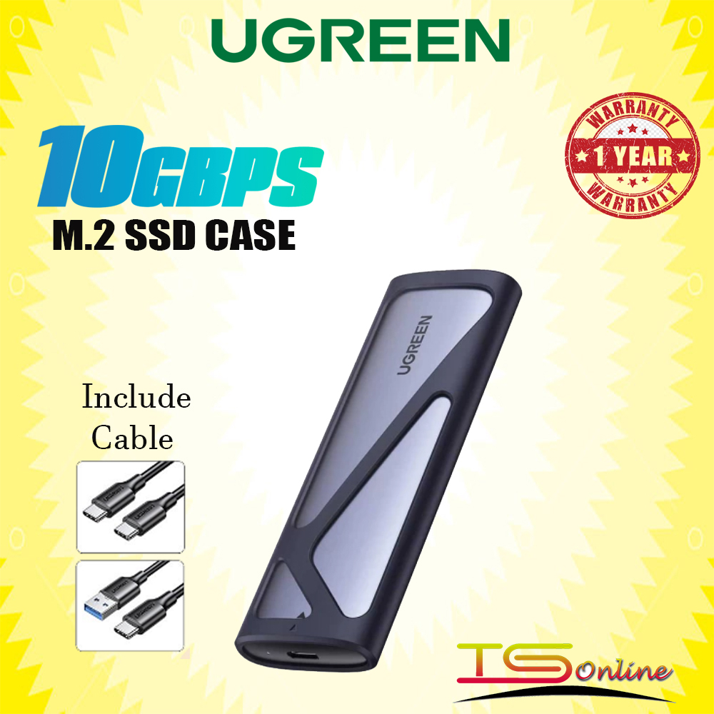 Ugreen Cm M Sata Nvme Hard Drive Enclosure Shopee Malaysia