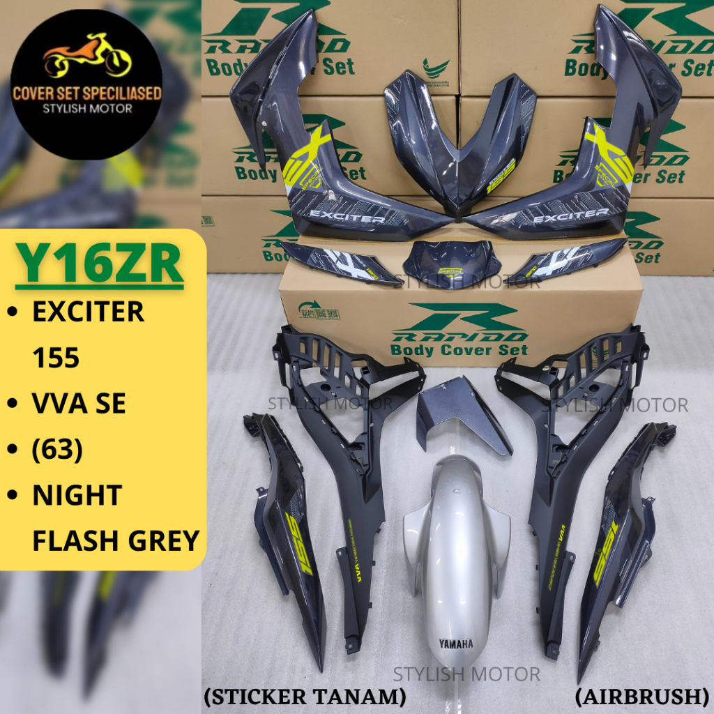 STICKER TANAM AIRBRUSH RAPIDO COVER SET YAMAHA Y16 Y16ZR EXCITER 155