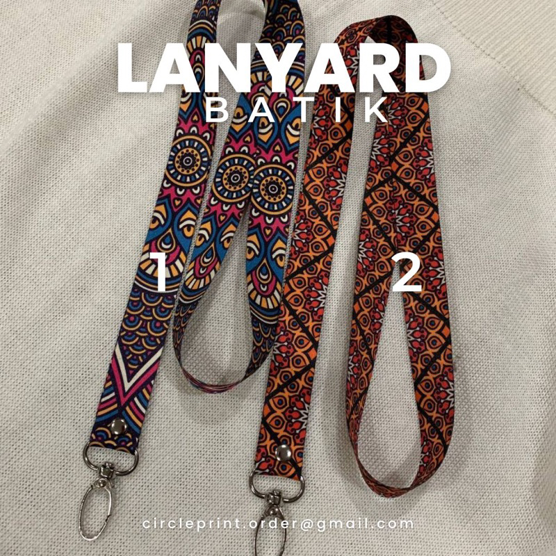 Exclusive Lanyard Batik 16 Pilihan Design 20mm No Minimum Order