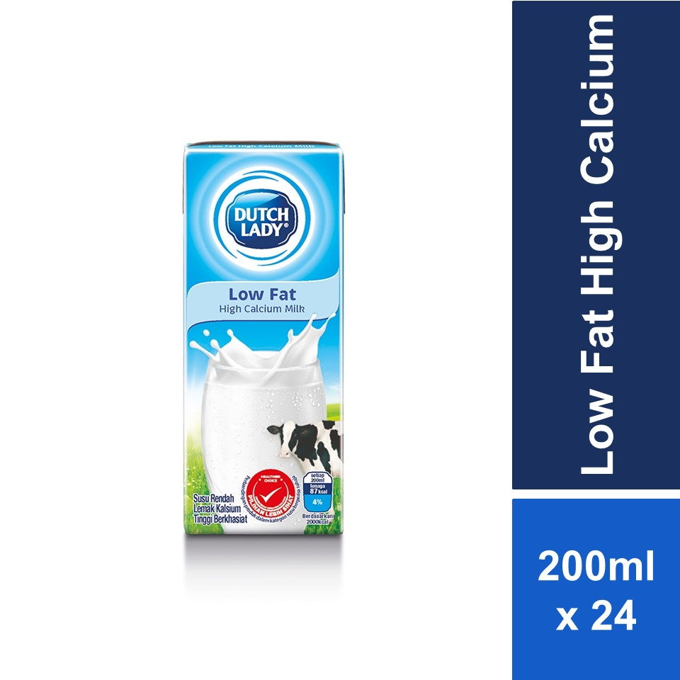 Dutch Lady Uht Milk Low Fat 200ml X 24 Shopee Malaysia