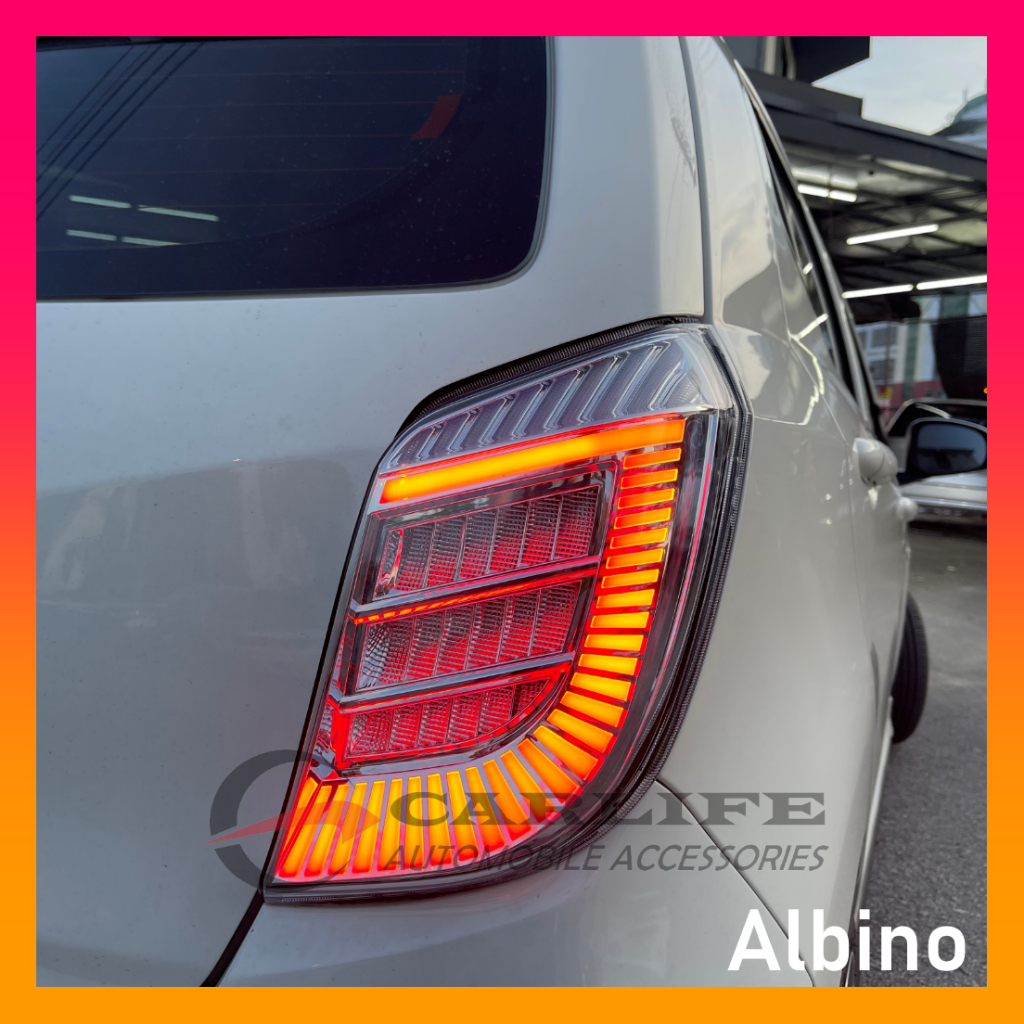 Perodua Axia Dragon Scale Led Tail Lamp Albino Redsmoke Smoke