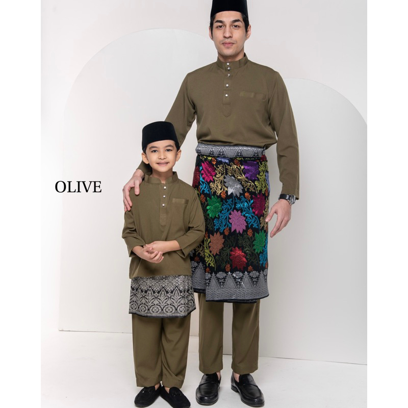 READY STOCK BAJU MELAYU SLIM FIT DEWASA DAN BUDAK ADA ZIP DISISI