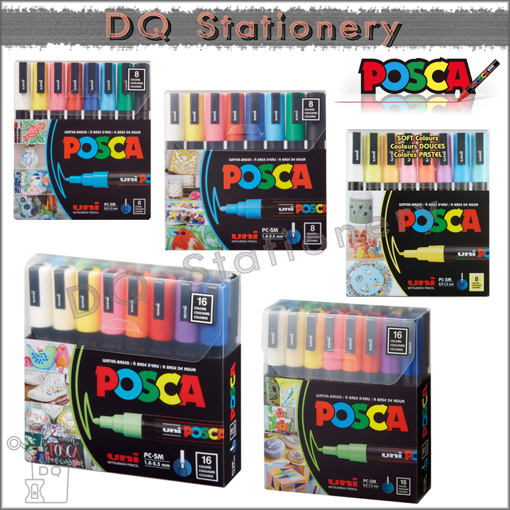 Uni Posca Water Based Poster Colour Paint Marker Pc M Pc M Set