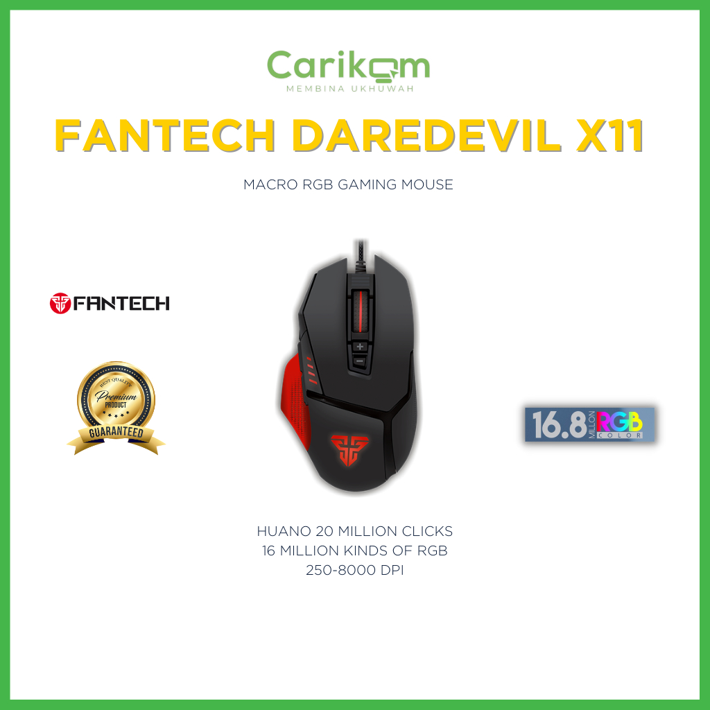 FANTECH DAREDEVIL X11 MACRO RGB GAMING MOUSE Shopee Malaysia