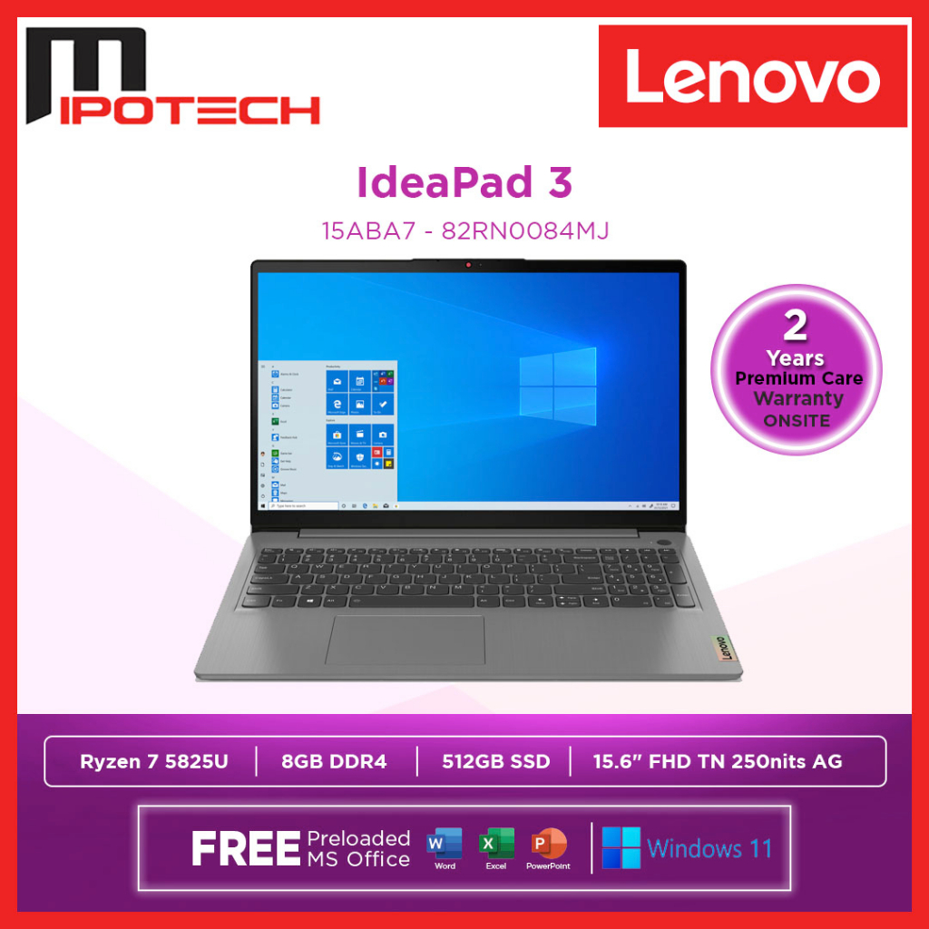 Lenovo Ideapad Aba Rn Mj Fhd Laptop Artic Grey R U