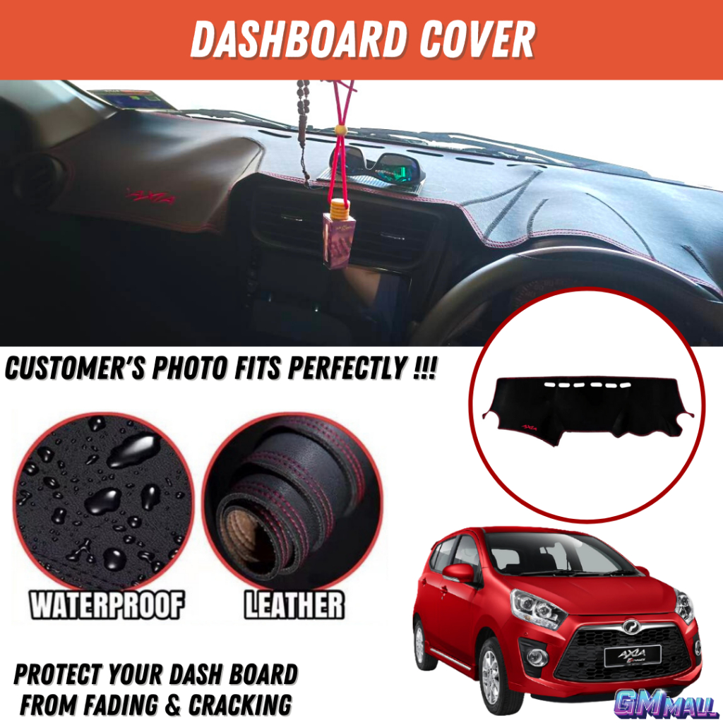 Perodua Axia Leather Dashboard Cover Dash Cover Protector Carpet Mat