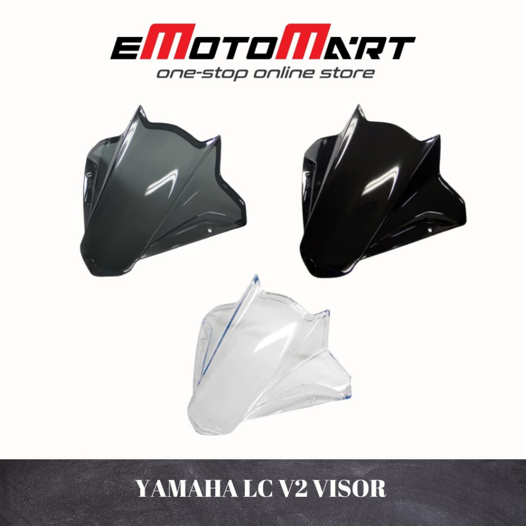 Yamaha Lc V Lc New Windshield Visor Windscreen Black Tinted Clear