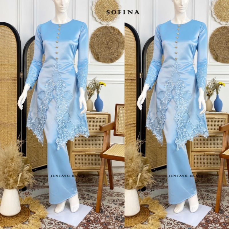 Sofina Kebaya Labuh Super Plus Size Baju Raya Nikah Tunang Shopee