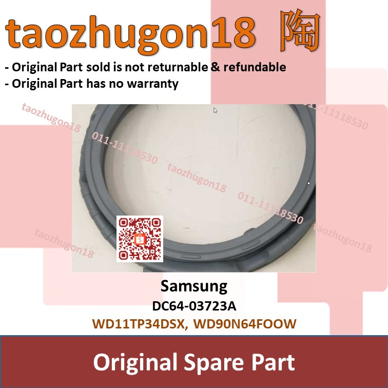 Original Samsung Dc A Washing Machine Door Gasket Seal Rubber