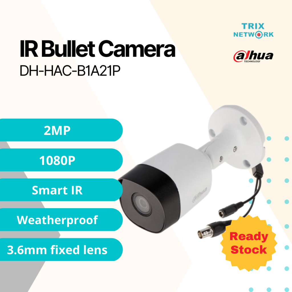 Dahua Mp Ir Outdoor Bullet Hd Cvi Camera Dh Hac B A Shopee Malaysia