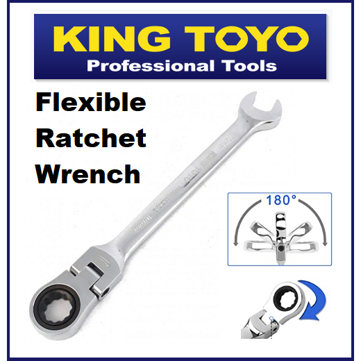 King Toyo Flexible Gear Combination Wrench Rachet Ratchet Gear