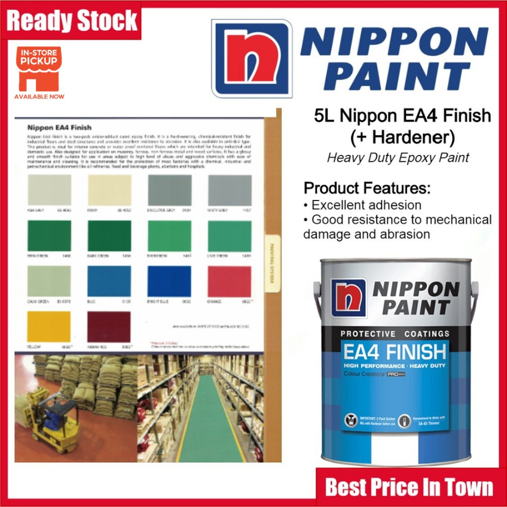 Set Nippon Paint L Ea Finish Epoxy L Hardener For Floor Cat