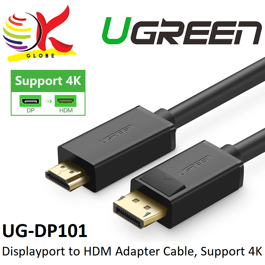 Ugreen Display Port Dp Male To Hdm Hd Male Cable Adapter Support K