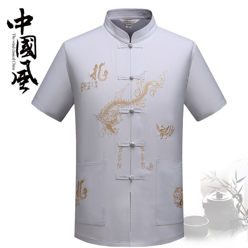 Daidai Ready Stock CNY Men Man Cheongsam Short Long Sleeve Shirt