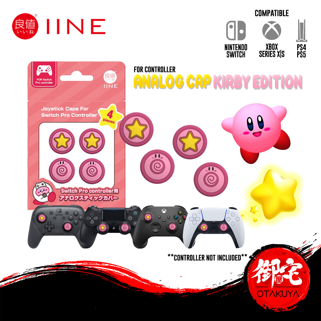 Iine Nintendo Switch Lite Oled V Pro Controller Kirby Analog Caps