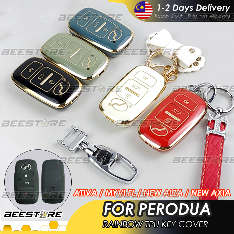 Perodua Axia Ativa Alza Myvi Baru Marble Tpu Key Cover Sarung