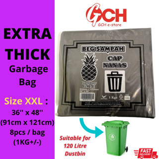 Extra Thick Size XXL Garbage Bag Rubbish Bag Tebal Plastik Beg