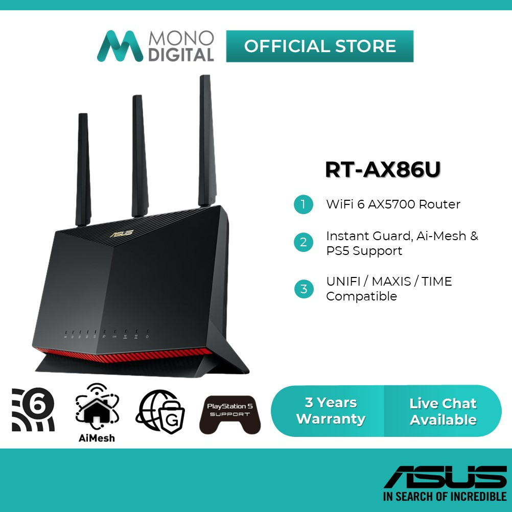 ASUS RT AX86U RT AX86S AX5700 Dual Band WiFi 6 Gaming Router Mesh WiFi