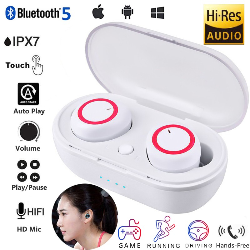 Tws Earphone Hifi Bluetooth Wireless Earbuds Stereo Game Headset