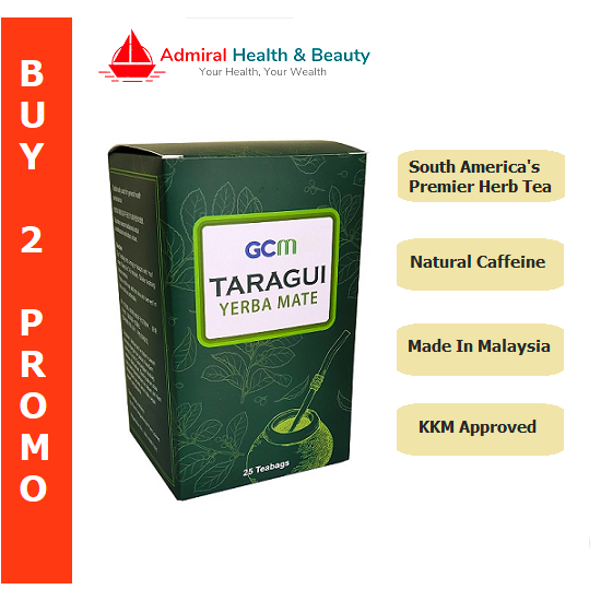 GCM Teh Argentina Taragui Yerba Mate Herbal Tea 3g X 25 Teabags