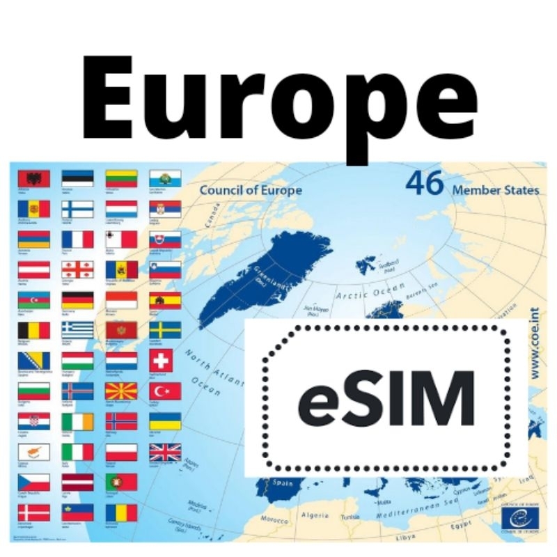 Europe Travel Sim Unlimited Data ESIM Shopee Malaysia