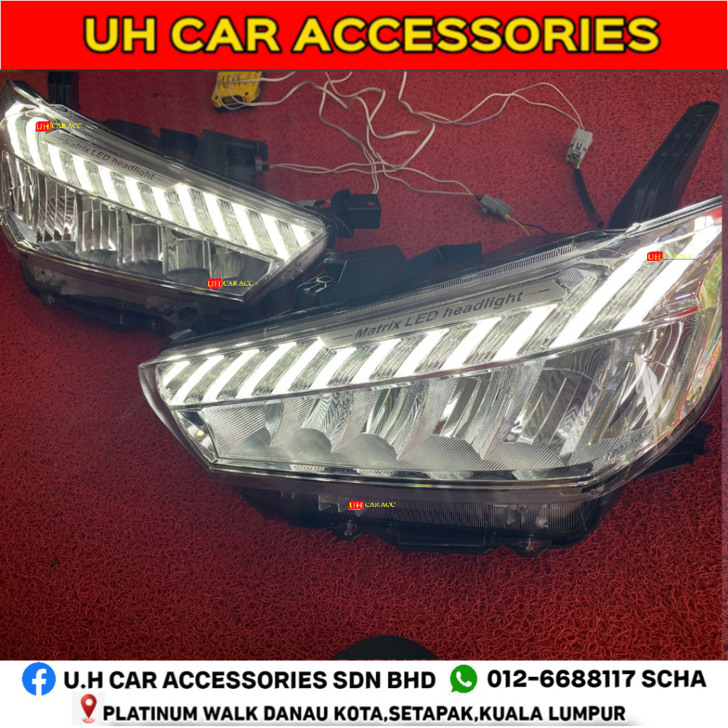 Perodua Bezza Led Running Signal Headlamp Head Lamp Light