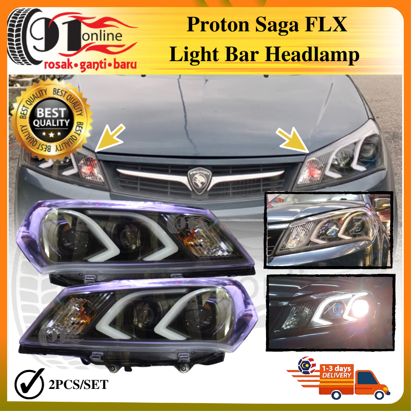 Proton Saga Fl Flx Benz Look Double Projector Headlamp With Light