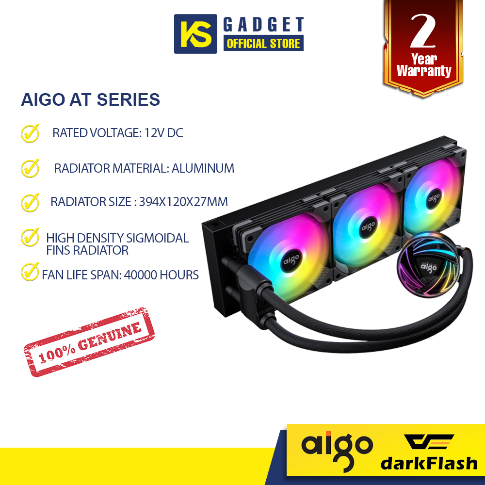 AIGO DarkFlash Twister DX 360 ARGB AIO Liquid CPU Cooler INTEL AMD