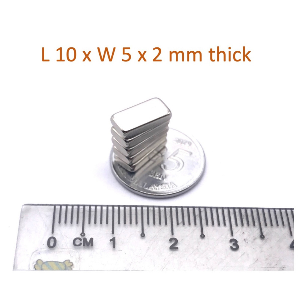 10 Pcs Neodymium Magnet N35 NdFeB Super Strong Rectangle Neodymium