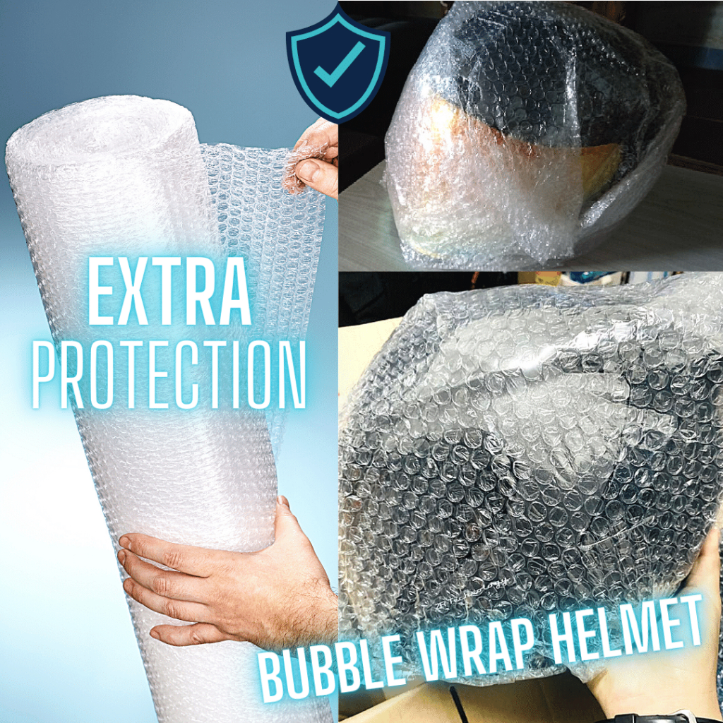 Add On Extra Protection Bubble Wrap Fragile Tag Helmet Box 2 Layer