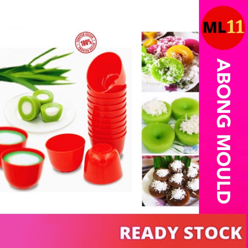 12 PCS Acuan Kuih Apam Lompang Kosui Kasui Nona Manis Red Cup