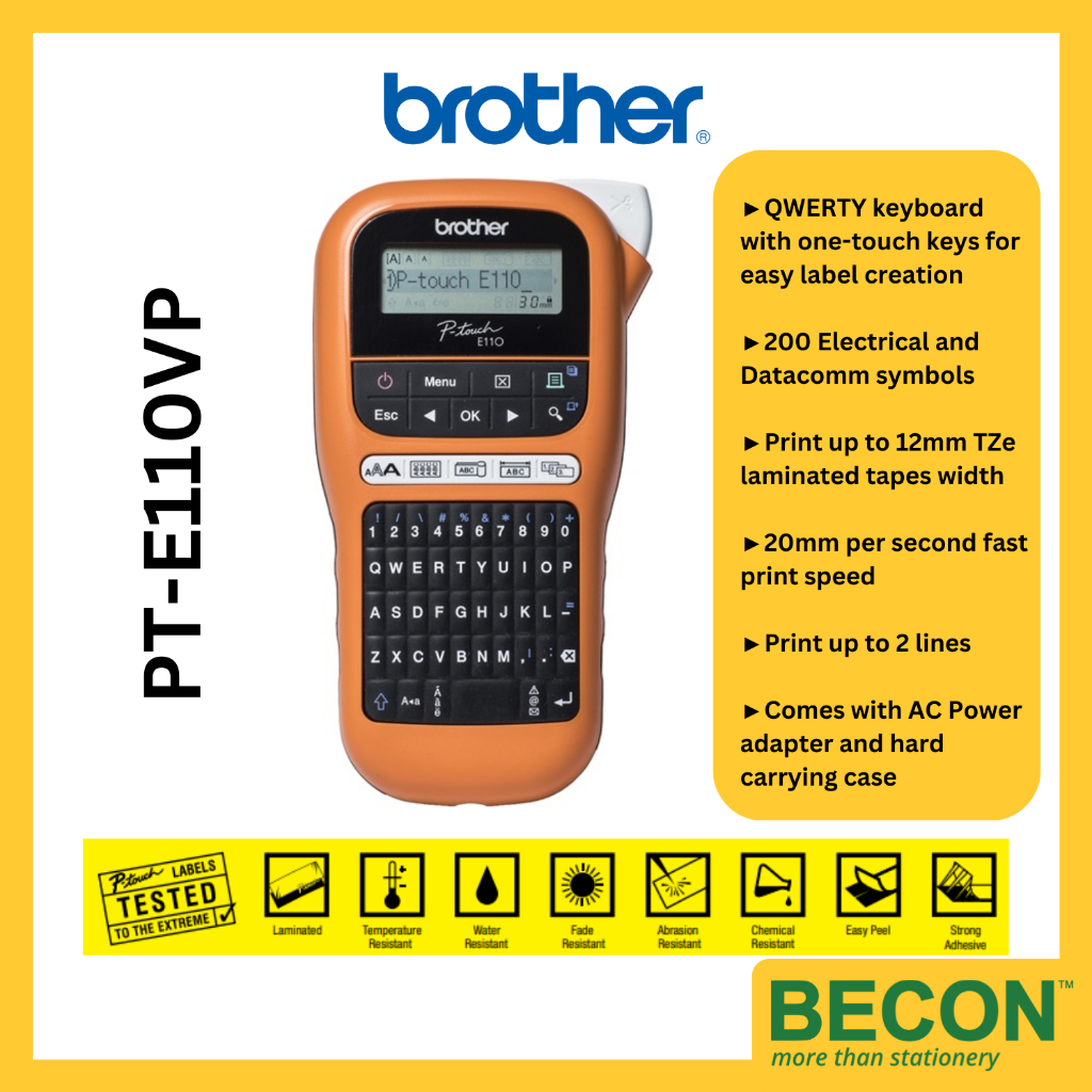 Brother Pt E Vp Label Printer Shopee Malaysia