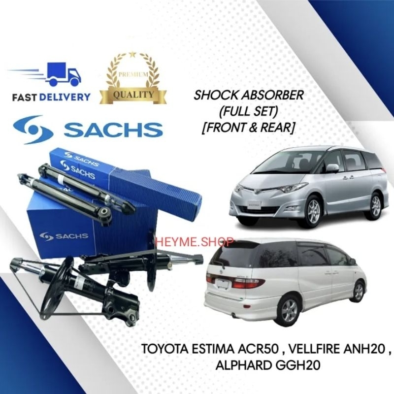 SACHS TOYOTA ESTIMA ACR50 VELLFIRE ANH20 ALPHARD GGH20 SHOCK ABSORBER