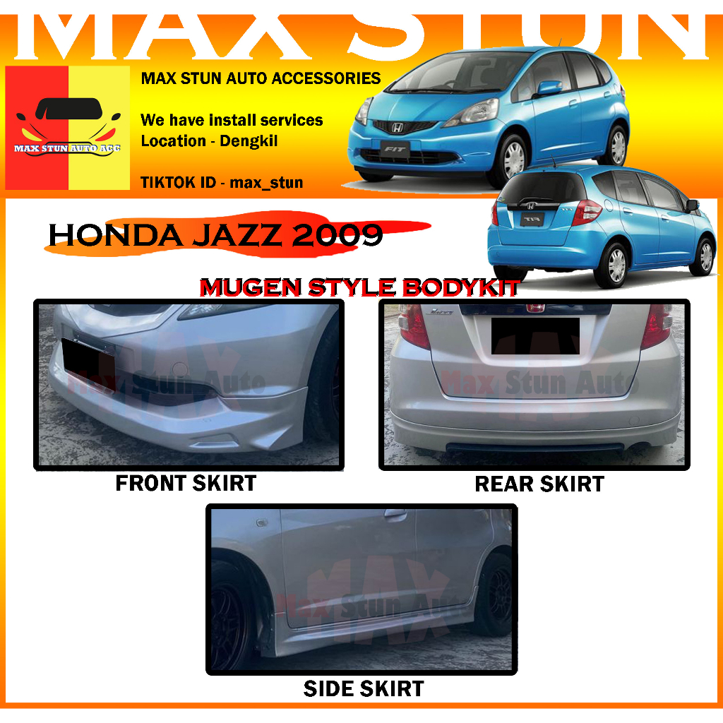 Honda Jazz Mugen Full Set Bodykit Mg Bumper Skirt Lip Honda Fit