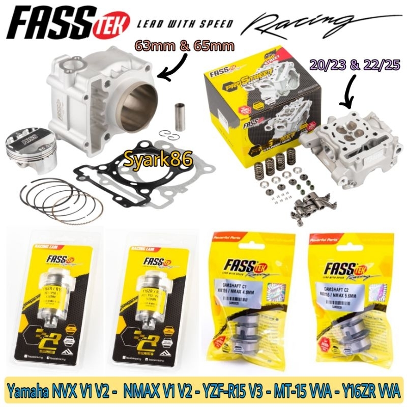 ORIGINAL FASSTEK Racing Super Head Set V3 CNC BLOCK 63 65 Yamaha