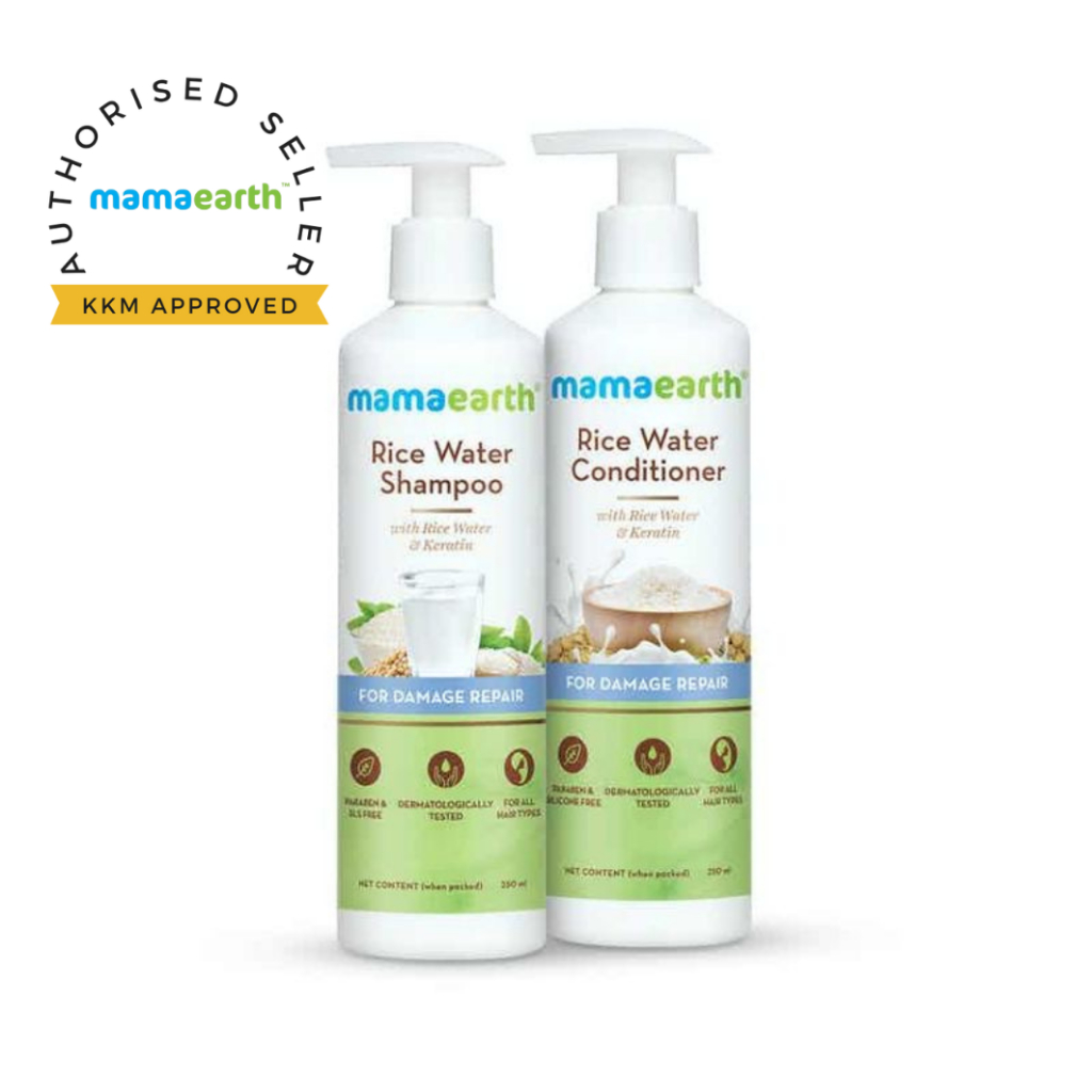 Mamaearth Damage Repair Combo Rice Water Shampoo And Conditioner