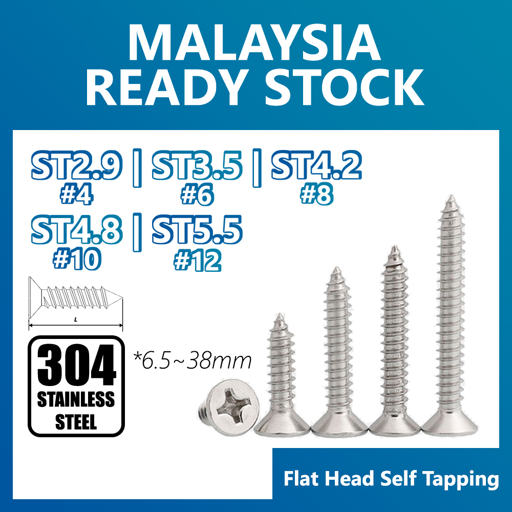 Screw CSK Self Tapping Screw ST3 ST3 5 ST4 2 ST4 8 ST5 5 304