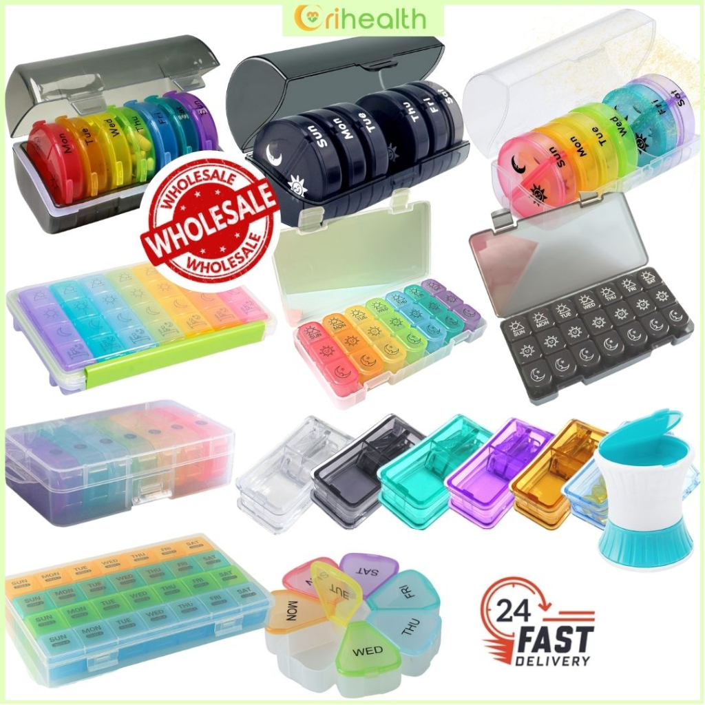 PORTABLE MEDICINE PILL CUTTER BOX Storage Organizer PILL SPLITTER